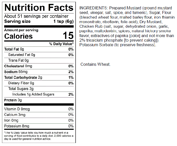 Hickory Farms Honey And Pineapple Mustard: Calories, Nutrition